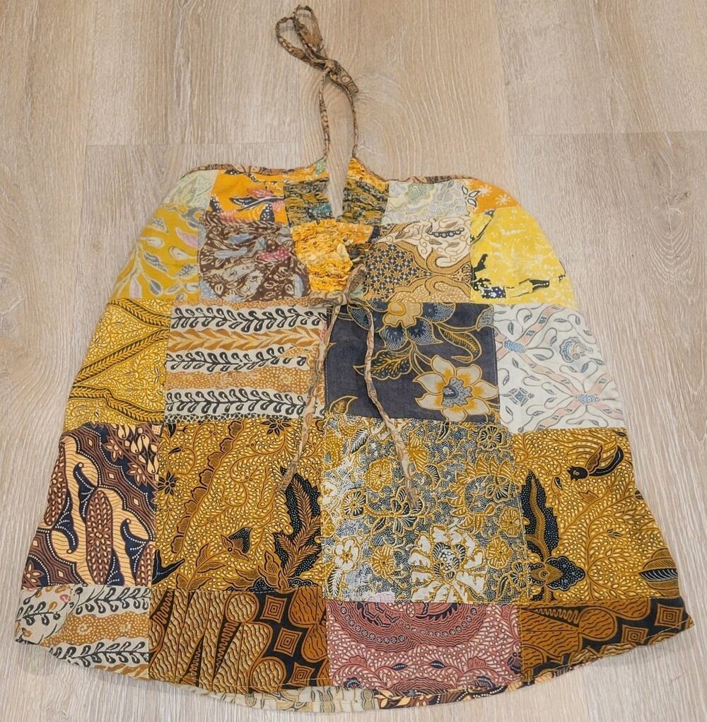 NWT Jaded Gypsy Women’s Multi Print Patchwork Sleeveless Halter Top Size L/XL T1